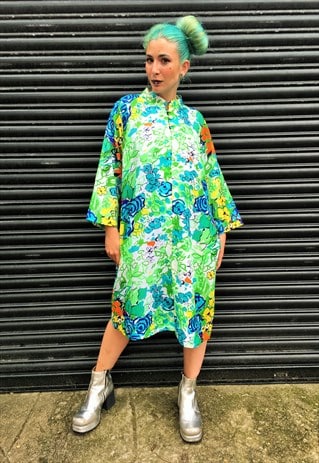 VINTAGE FLORAL DRESS WITH POCKETS