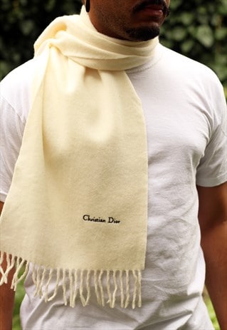 VINTAGE CHRISTIAN DIOR WOOL SCARF