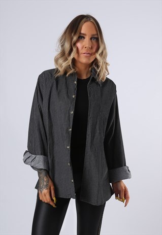CORDUROY PATTERNED SHIRT PRINT FITTED OVERSIZED UK 16 (BAE)