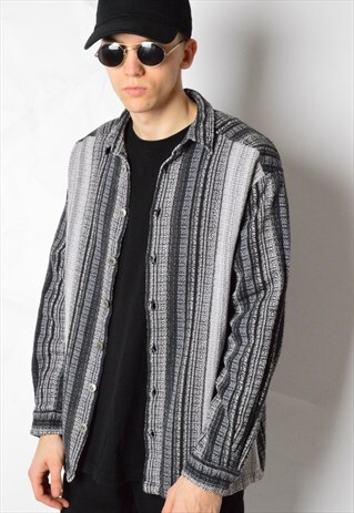 VINTAGE 90S GREY GRUNGE LONG SLEEVE SHIRT