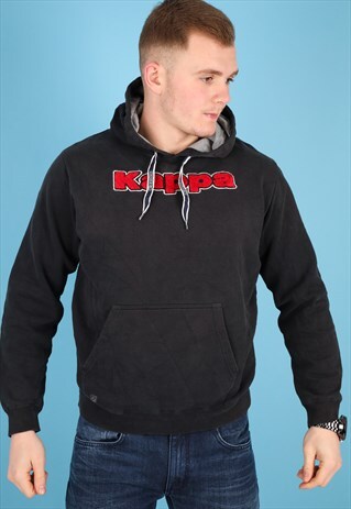 VINTAGE KAPPA HOODIE IN BLACK NH84