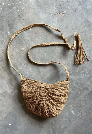 VINTAGE LATE 90S BOHO CROSSED BAG