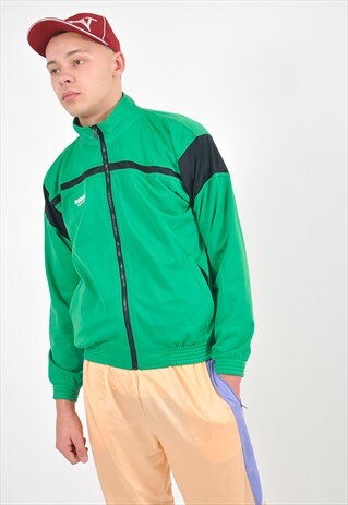 VINTAGE TRACK JACKET IN GREEN