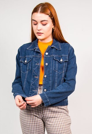 VINTAGE 90'S DARK BLUE DENIM JACKET