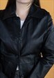 VINTAGE  LEATHER JACKET ANDREA VICCARO 80S IN BLACK M