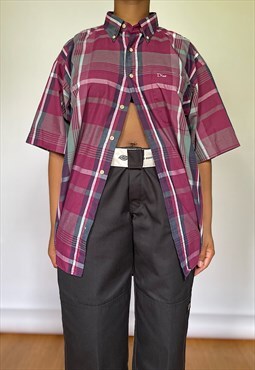 Vintage 90s Christian Dior Short Sleeve Button Down (XL) 