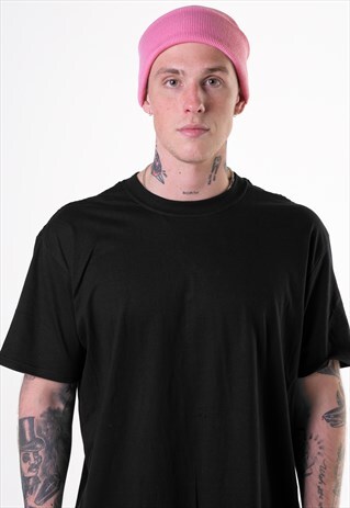ESSENTIAL CUFFED BEANIE HAT - TRUE PINK