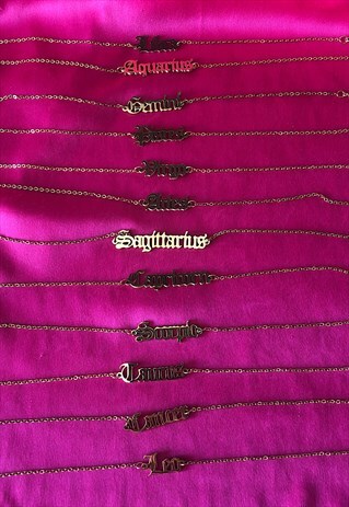PERSONALISED SAGITTARIUS STAR SIGN GOLD PLATED ANKLET