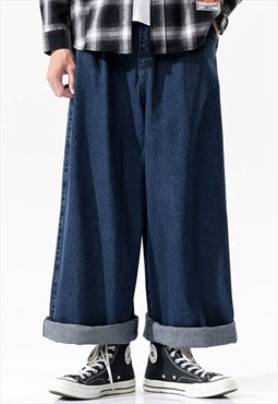 Kalodis Loose American Casual Straight Wide Leg Jeans