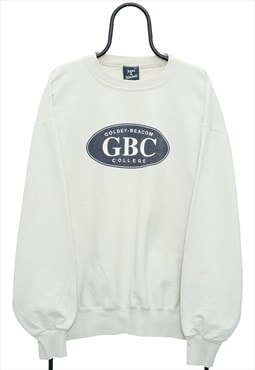 Vintage GBC Graphic Cream Sweatshirt Womens