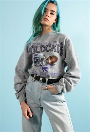 GREY KANSAS WILDCATS SWEATSHIRT