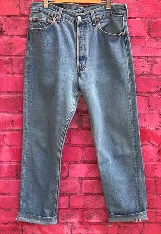 VINTAGE 90'S BLUE HIGH-WAISTED LEVI'S 501