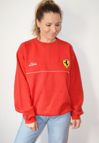 90'S FERRARI VINTAGE REWORKED DISTRESSED SWEATSHIRT