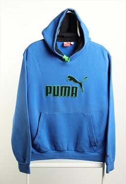 Vintage Puma Hoodie Blue