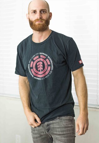 VINTAGE ELEMENT SKATE T-SHIRT LOGO 90S X 6.7