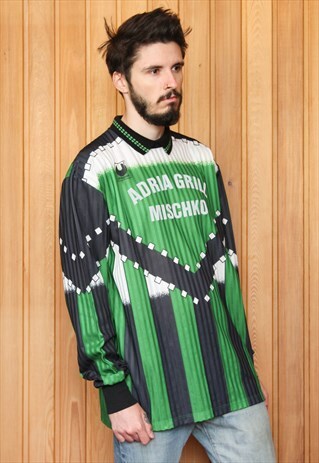 VINTAGE 1980S GREEN FOOTBALL SHIRT