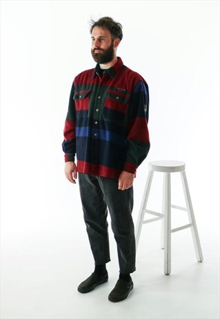 TRICOLOR FLEECE VEST / FALL VEST / MENS 90'S JUMPER