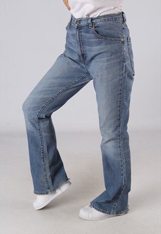 LEVIS 525 BOOTCUT FLARE JEANS UK 14 HIGH WAISTED (DLAQ)