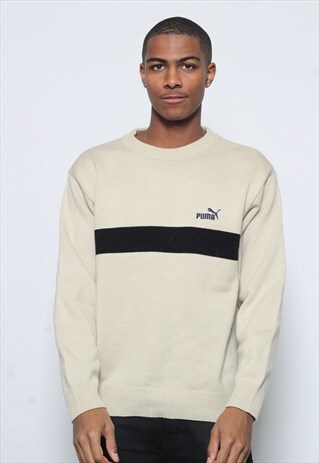VINTAGE PUMA LOGO JUMPER BEIGE
