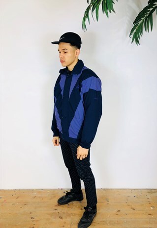 BLUE AND PURPLE ZIP UP FESTIVAL JACKET