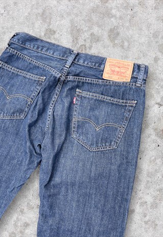 VINTAGE LEVI'S 505 JEANS BLUE DENIM 34W 32L