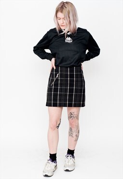 Vintage Y2K plaid skirt in black / grey