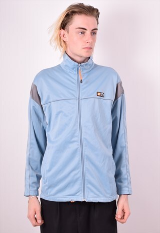 LOTTO MENS VINTAGE TRACKSUIT TOP JACKET MEDIUM BLUE 90S