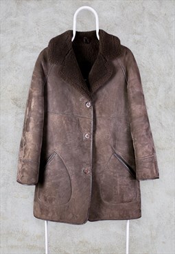 Vintage Genuine Sheepskin Coat Jacket Taube Made in UK 14
