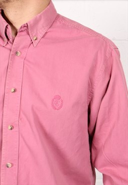 Vintage RL Chaps Shirt in Pink Casual Long Sleeve Large