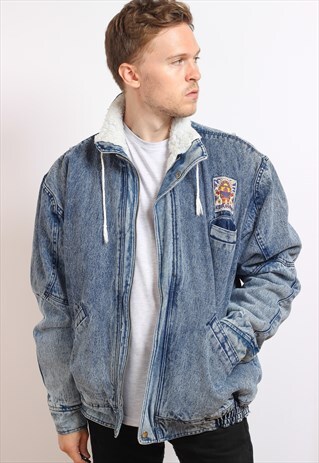 VINTAGE FLEECE LINED DENIM JACKET