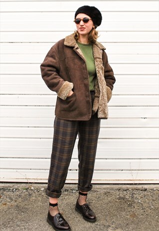 TAN SHEARLING COAT