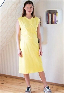 Bright yellow soft sleeveless dress