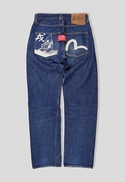 Vintage Evisu Selvedge Denim Jeans in Blue