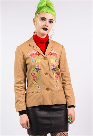 VINTAGE 90'S EMBROIDERED BLAZER JACKET