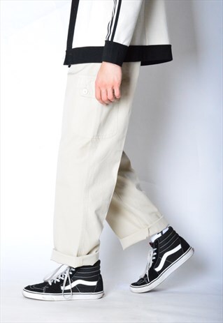 VINTAGE 90S BEIGE CHINOS CARGO PANTS