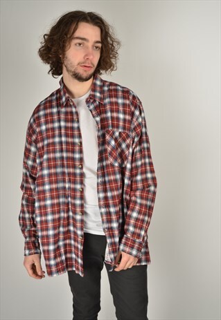VINTAGE CHECK FLANNEL SHIRT