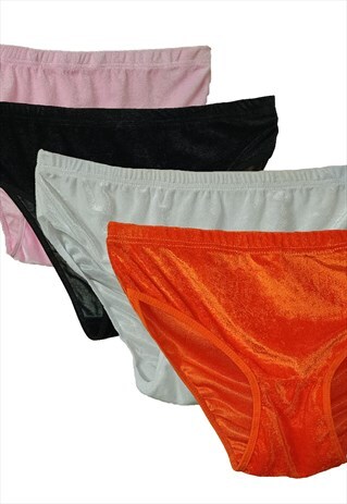 Velvet Knicker Pack of 4 Full Bum Soft Brief Panty Underwear