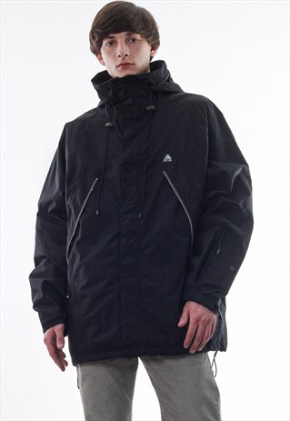VINTAGE NIKE ACG SHELL WINDBREAKER COAT BLACK
