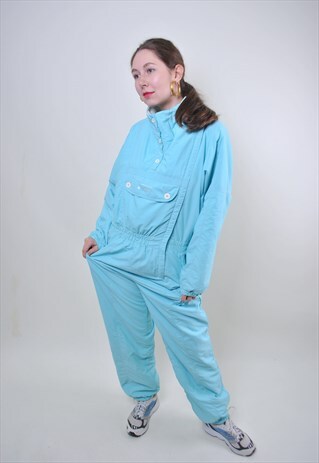 FINLAND VINTAGE BLUE SKI SUIT, 85-86 CHAMPIONSHIP SNOWSUIT