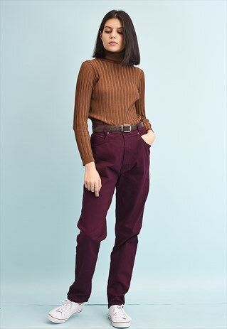 90'S RETRO HIGH WAIST STRETCH DENIM JEANS