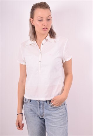 CALVIN KLEIN WOMENS VINTAGE SHIRT LARGE WHITE 90S