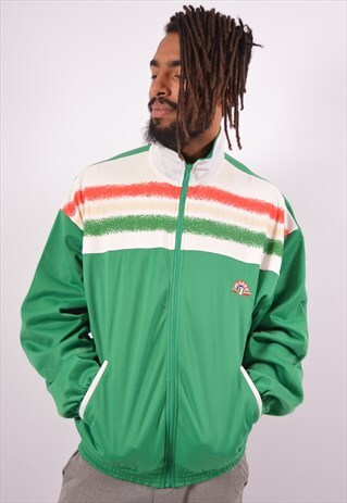 VINTAGE ITALIA TRACKSUIT TOP JACKET GREEN