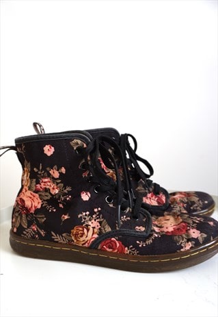 Vintage Dr Martens Lace Up Punk Boots Shoes Platform