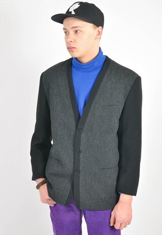 VINTAGE BLAZER JACKET IN BLACK