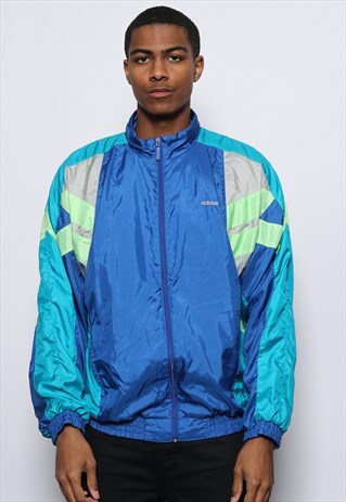 VINTAG ADIDAS LOGO TRACK JACKET BLUE