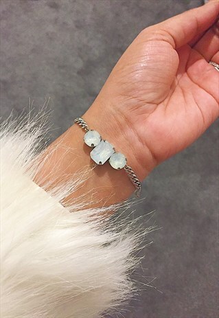 LUNAE HILLS. MIXOLOGY WHITE CRYSTAL BRACELET