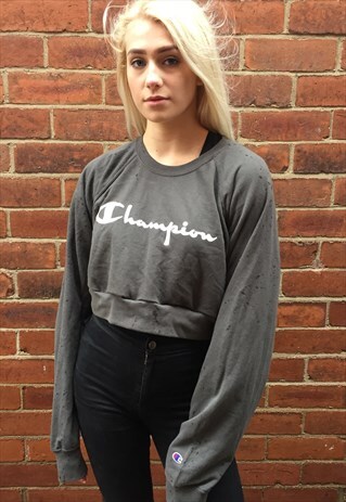 VINTAGE CHAMPION CROPPED SWEATSHIRT JUMPER