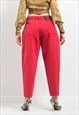 90's red mom jeans high waist tapered leg denim vintage