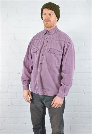 VINTAGE LEVI'S PURPLE DENIM SHIRT