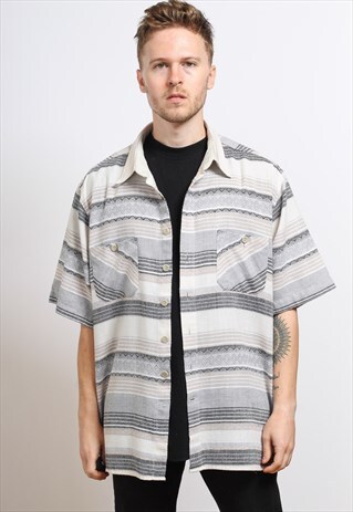 VINTAGE AZTEC PATTERNED SHIRT